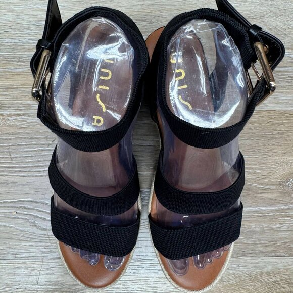 Unisa Textile Strappy Wedge Sandal Women's Size 6.5 - Picture 2 of 6